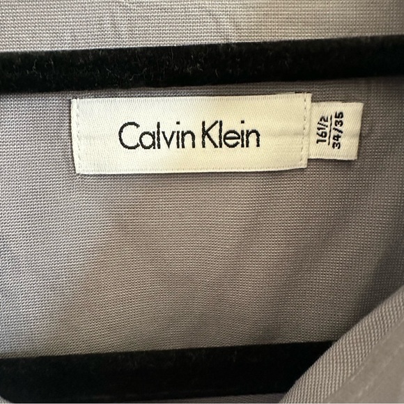 Calvin Klein Men's Light Gray Dress Shirt - Picture 4 of 6